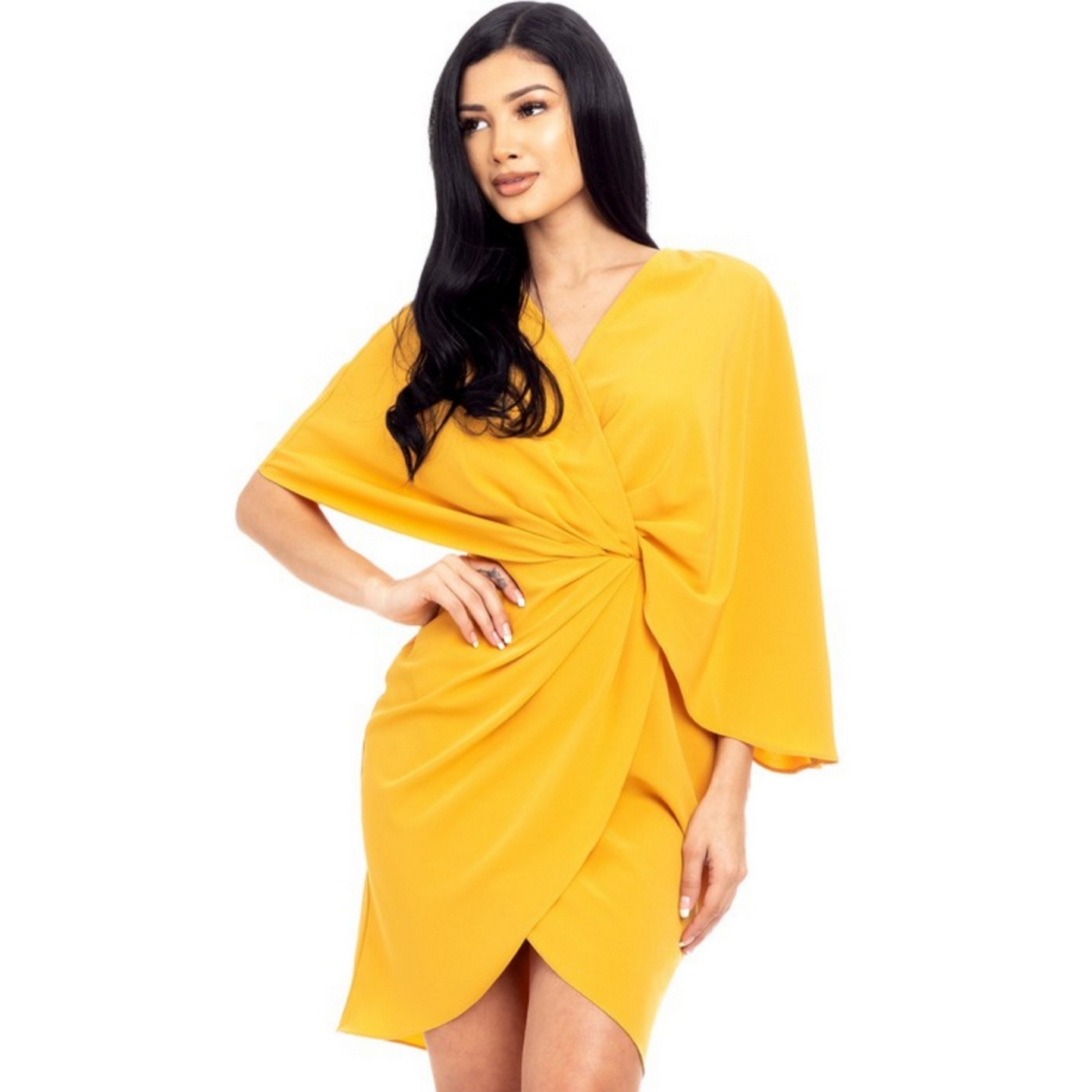 Sleeve Wrap Mini Dress – Rosaidys ...